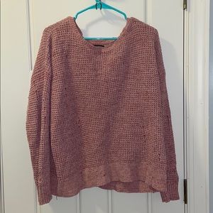 Pink sweater with tiny holes